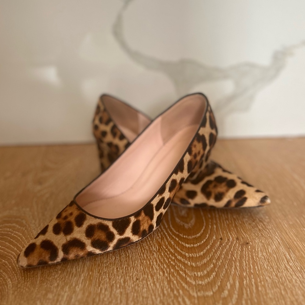 J.Crew Leopard Print Pointy Block Heel